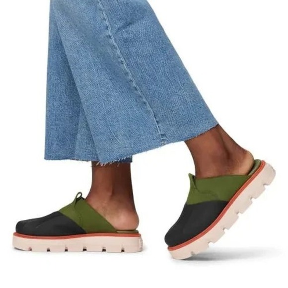 Sorel Shoes - SOREL Rein CB Women's Clog Mules Casual Shoes Green Black EU 37.5 US 6.5